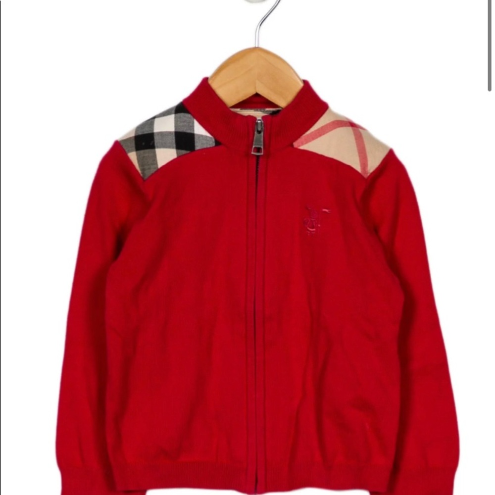 BURBERRY -full zip sweater